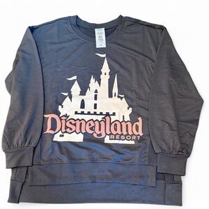 Disney Gray Sweatshirt with Pink & White Castle Graphic